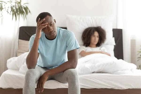 Man upset about ED symptoms Sandbach