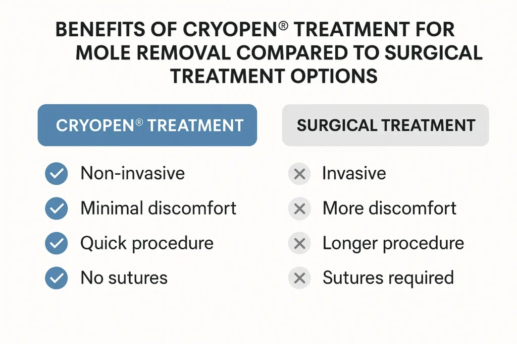 Benefits of facial mole removal Sandbach - call our team today to book a consultation