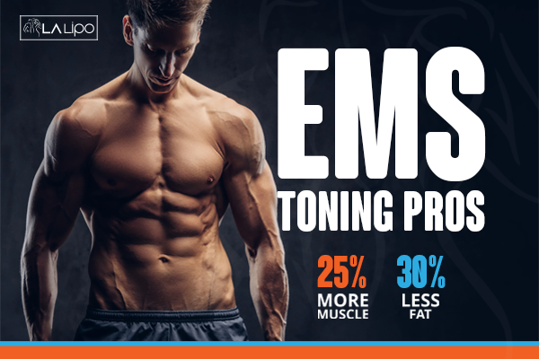 Image of man with sculpted stomach showing the fat loss and muscle gain of LA-EMS Body Sculpting Treatment Sandbach