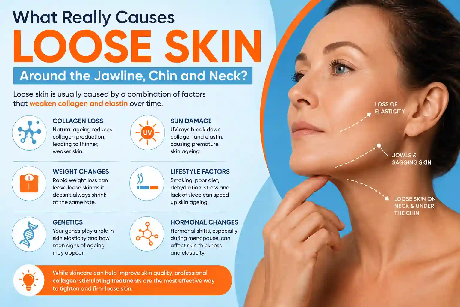 What Really Causes Loose Skin Around the Jawline, Chin and Neck Sandbach?
